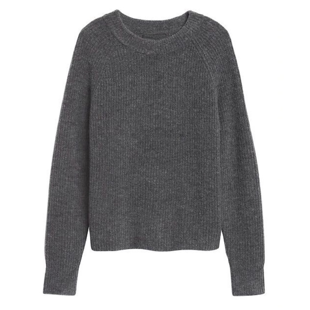 H&M Charcoal Gray Ribbed Knit Sweater